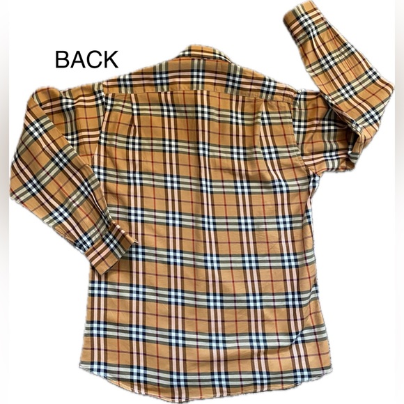 🔥NEW🔥BURBERRY NOVA CHECK L/S Luxury Cotton Button Down👔Oversized🇺🇸Med+/LG🔥 - Picture 15 of 16